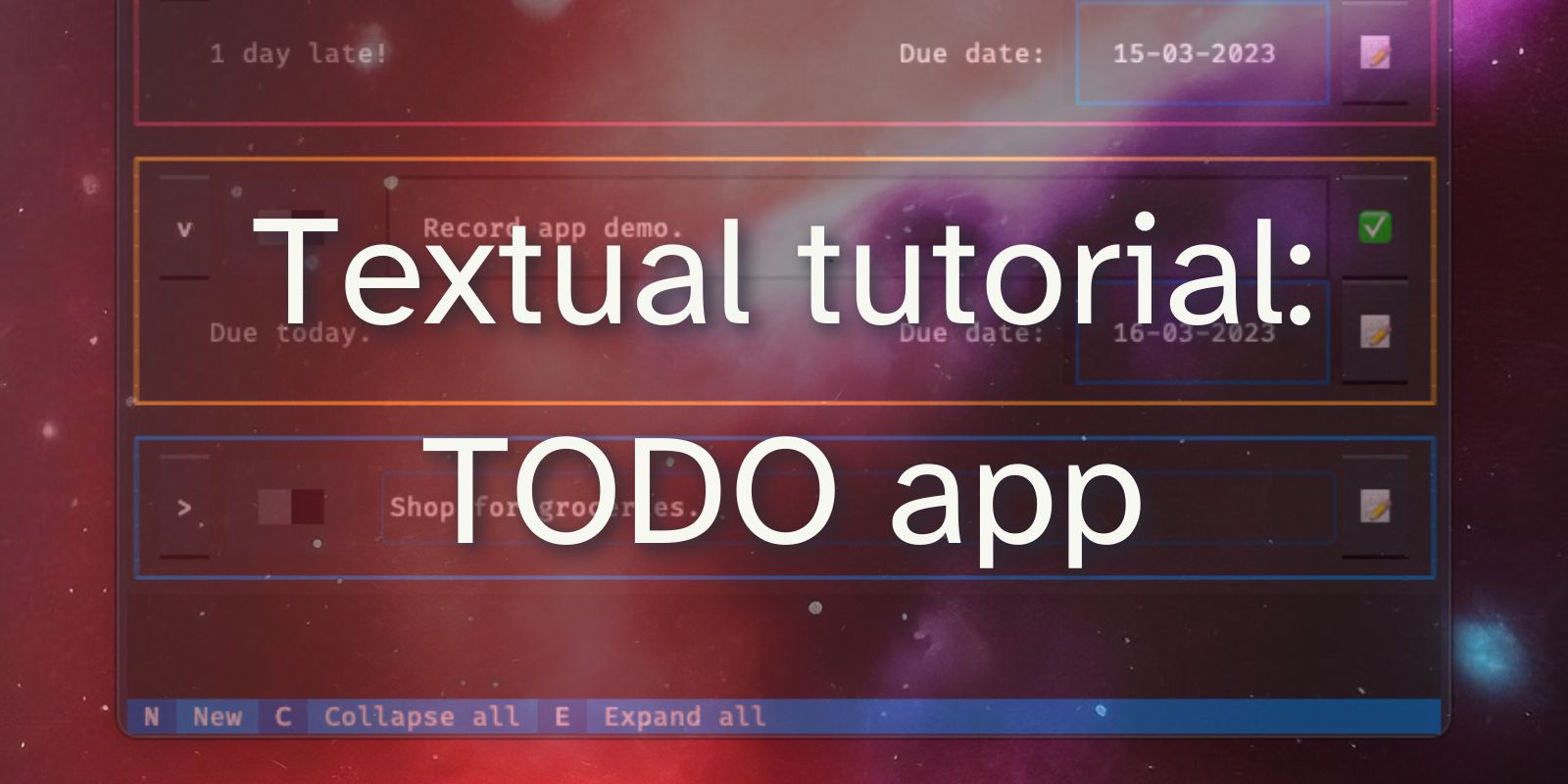 Textual Tutorial Build A TODO App In Python Mathspp