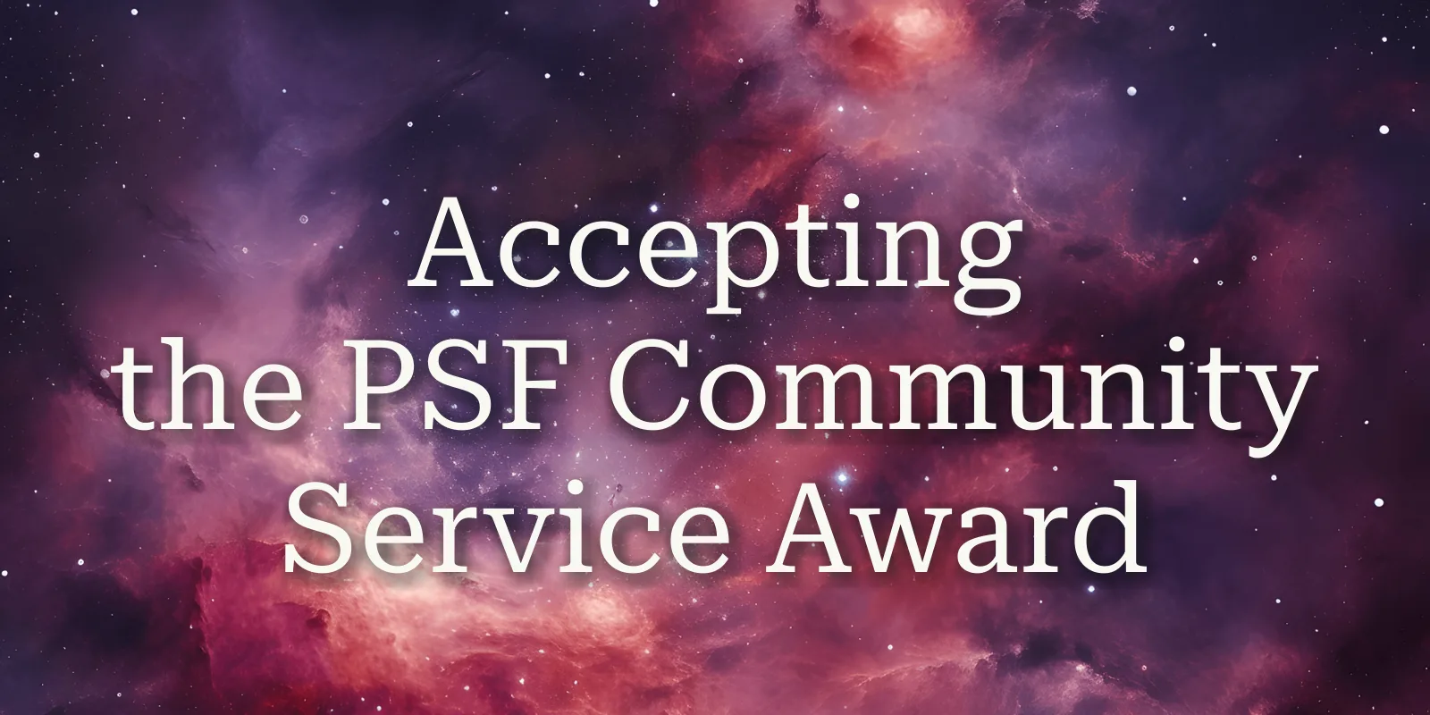 Accepting the PSF Community Service Award