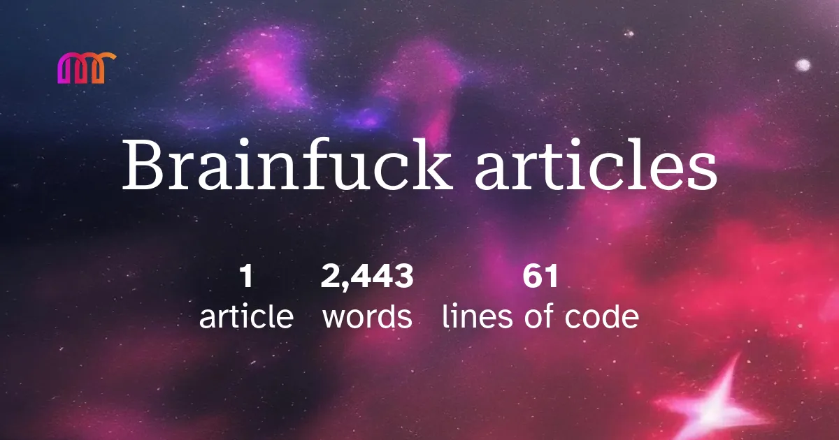 Brainfuck blog articles | mathspp