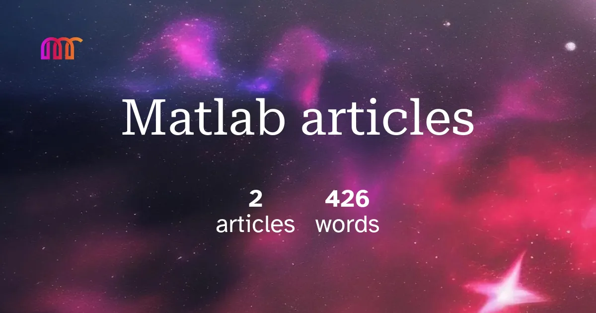 Matlab blog articles | mathspp