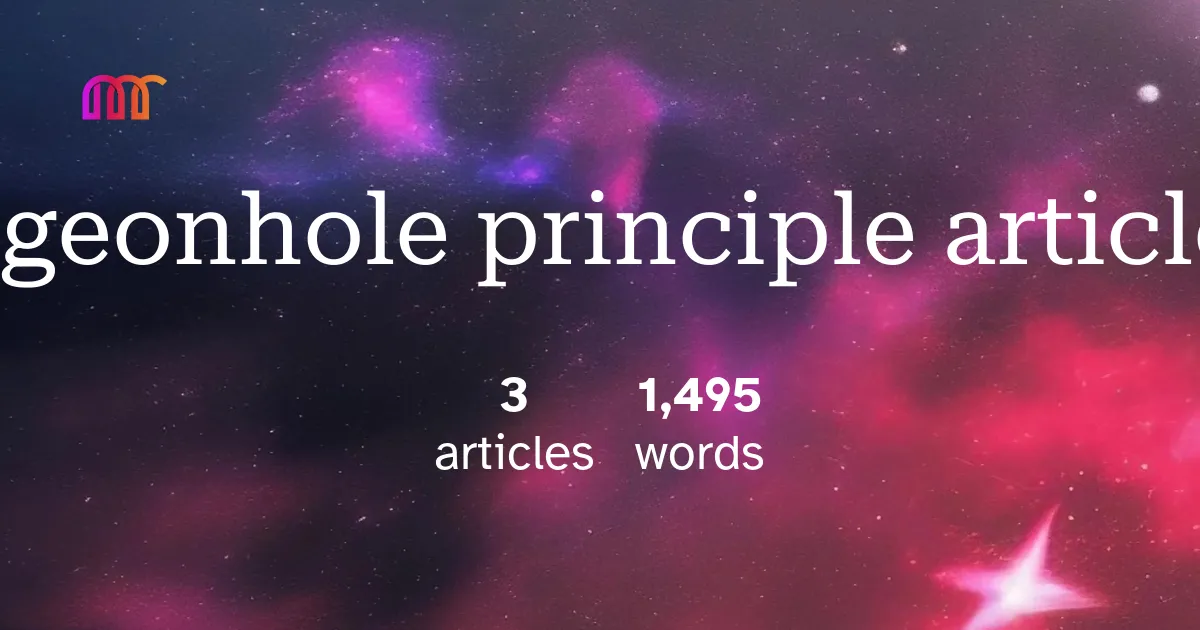 Pigeonhole principle blog articles | mathspp