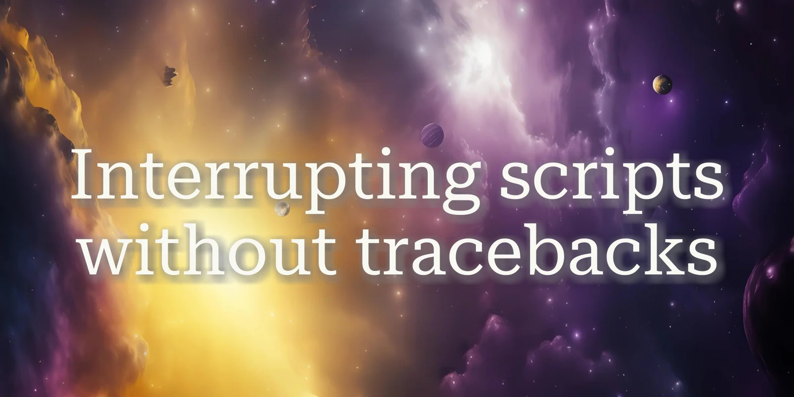 TIL #111 – Interrupting scripts without tracebacks | mathspp