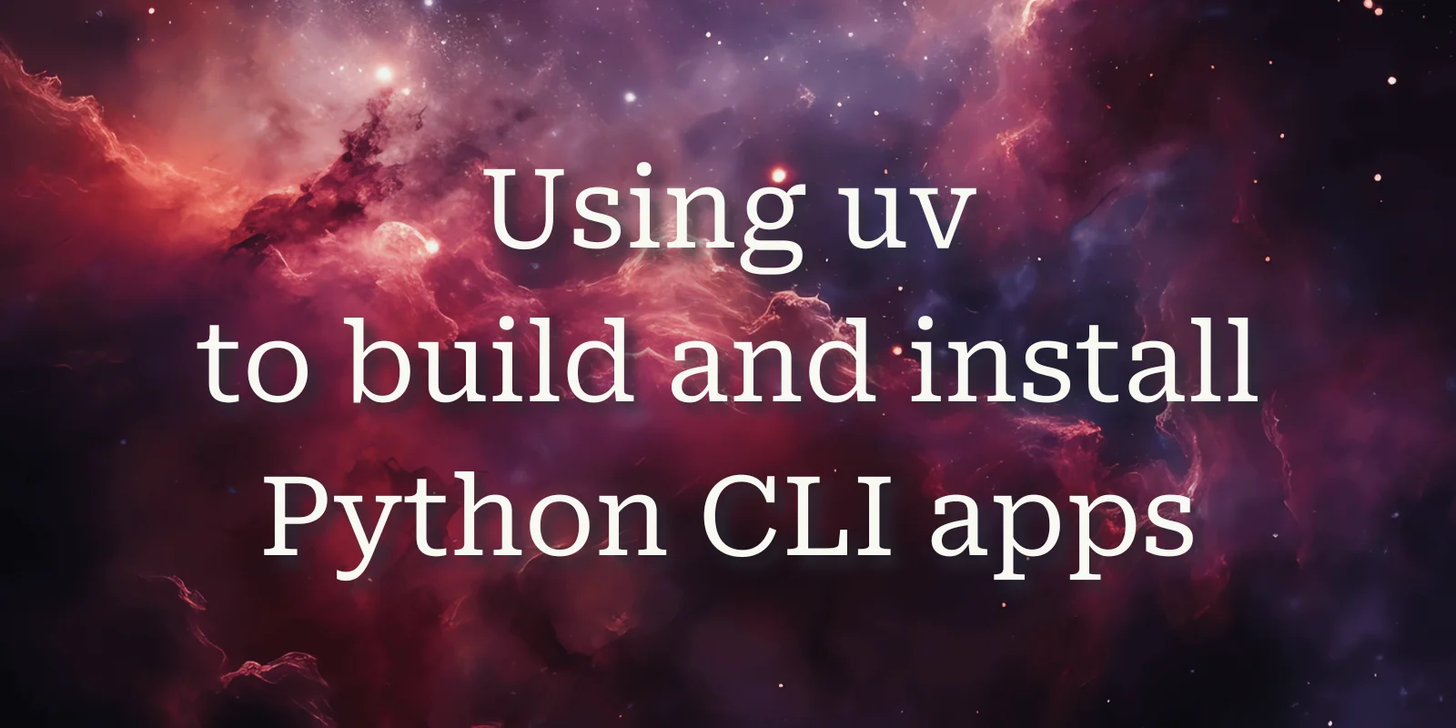 Using uv to build and install Python CLI apps | mathspp