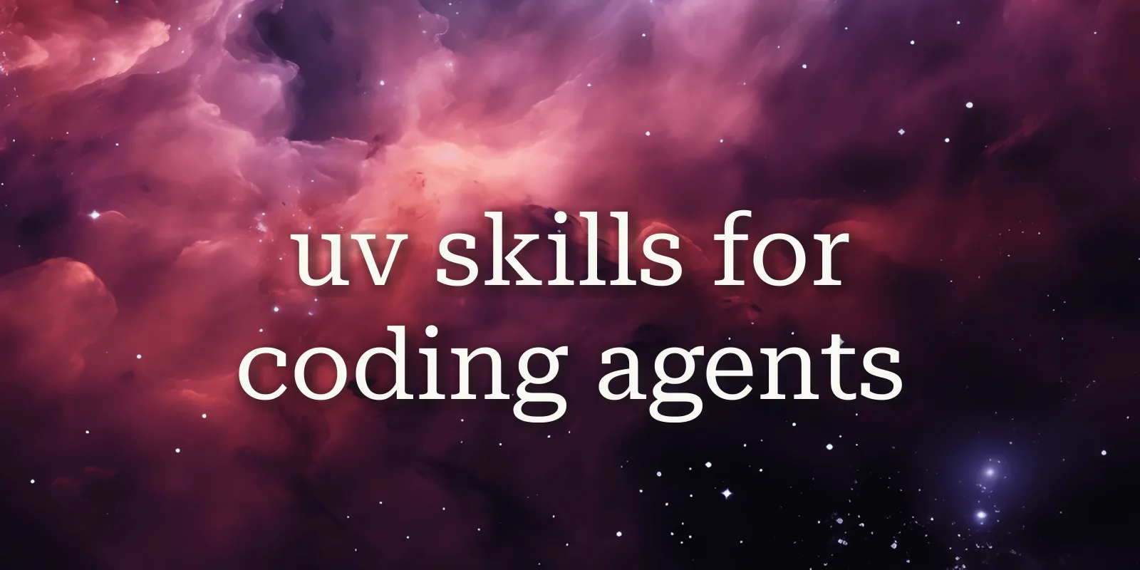 uv skills for coding agents