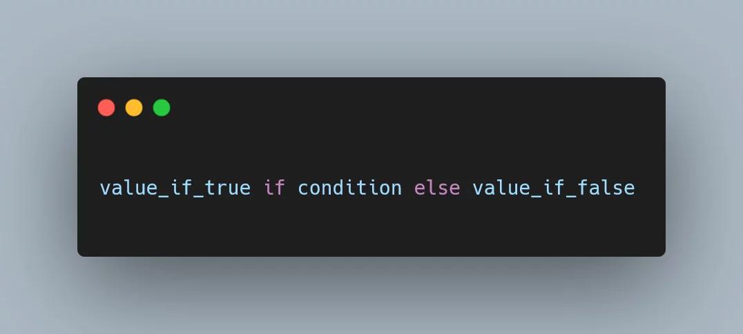 The anatomy of a conditional expression.