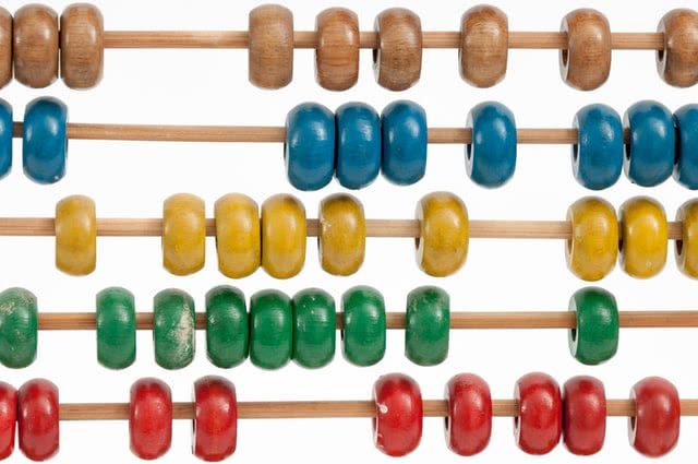 A picture of an abacus