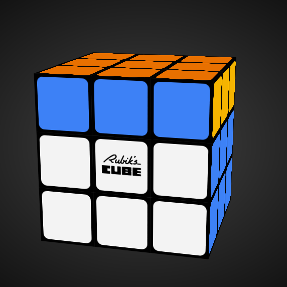 "Up face of the Rubik's cube rotated 90⁰ clockwise."