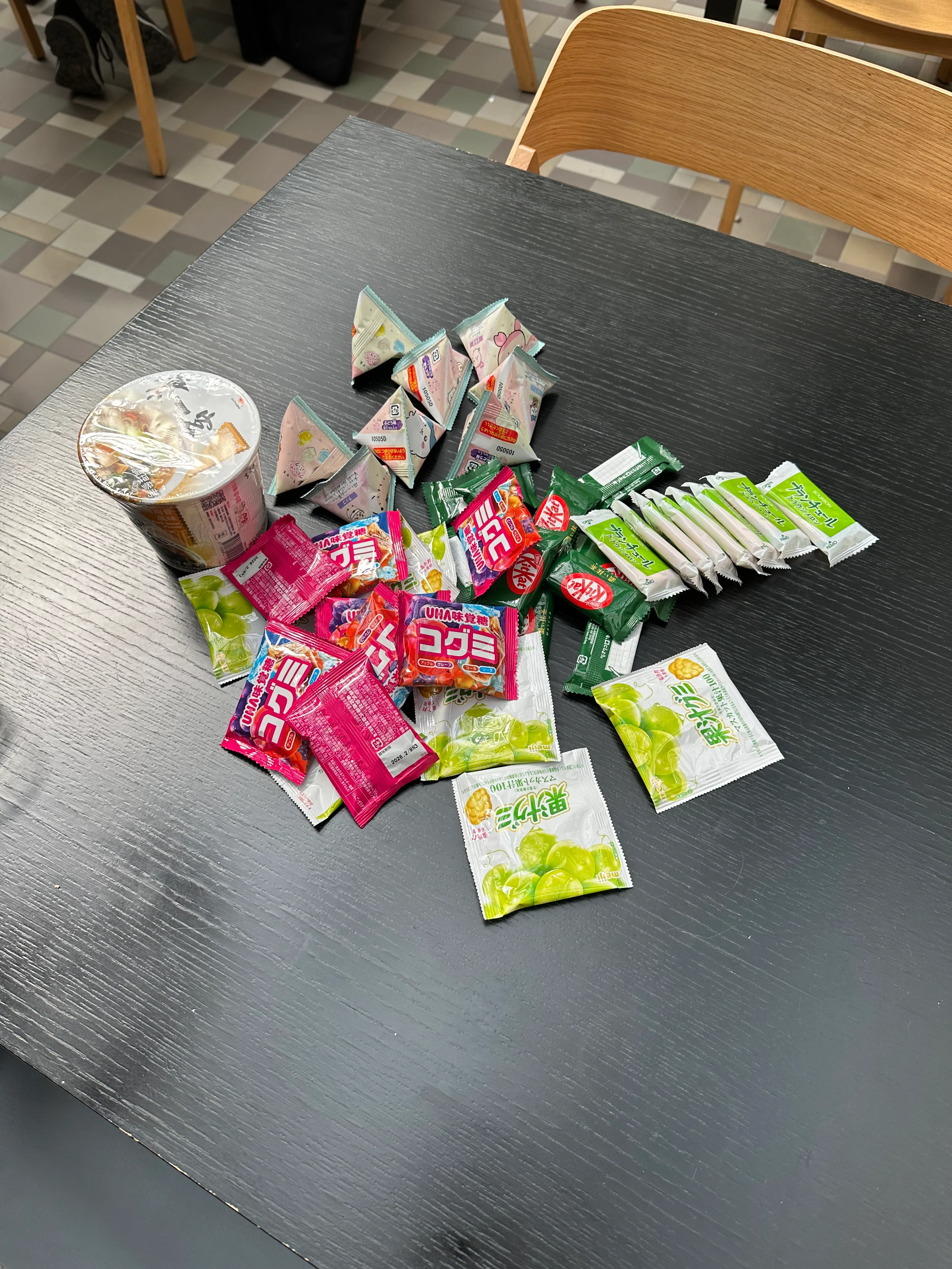 Some Japanese snacks brought in by probably the only Japanese participant at EuroPython 2025.