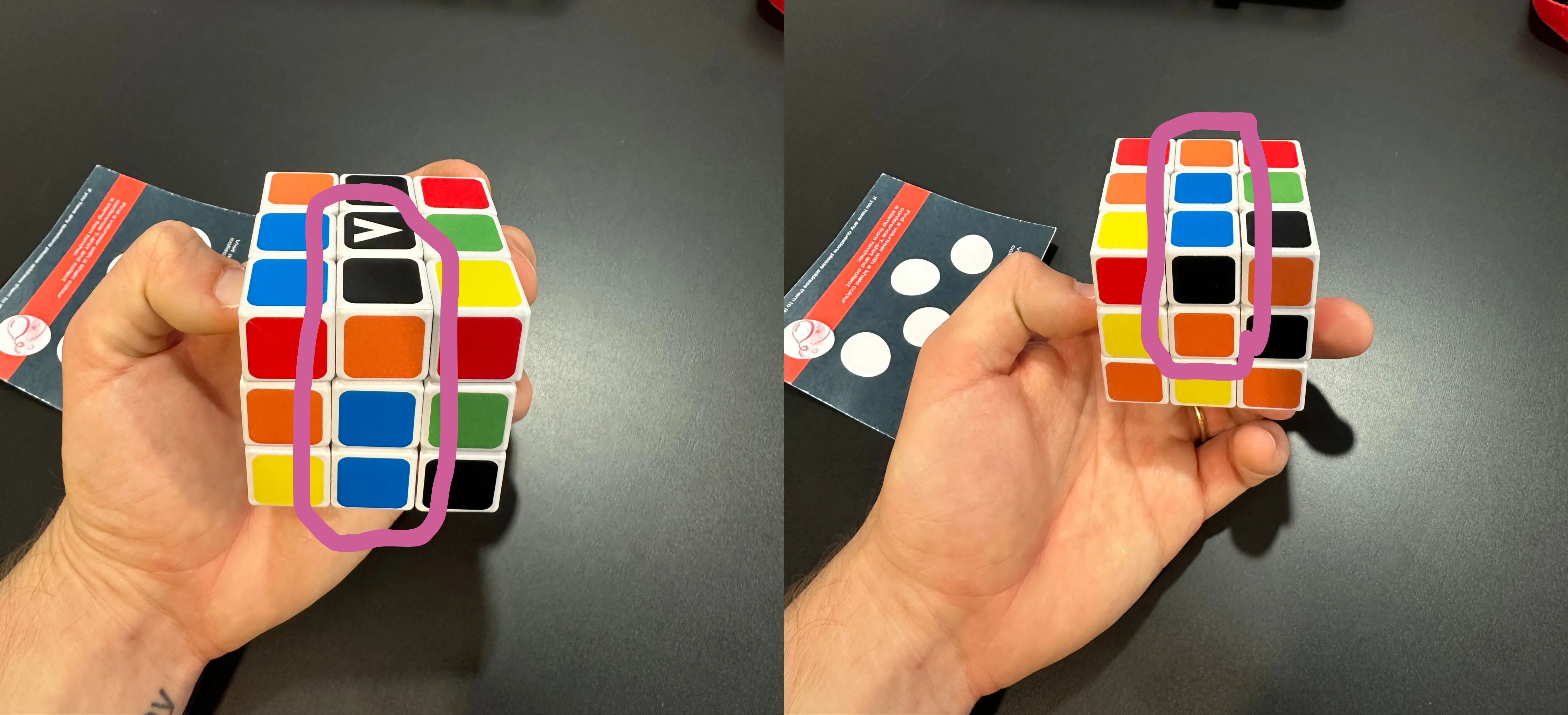 Rigged Rubik's cube. A Rubik's cube that has been rigged and is impossible to solve.