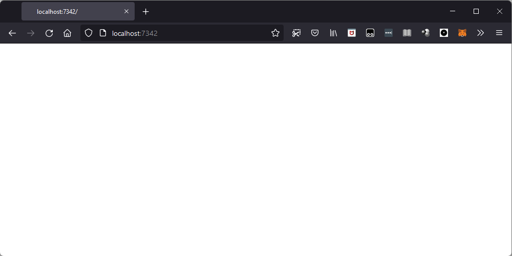 Firefox tab completely white.