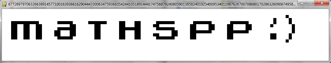 The text "mathspp ;)" drawn in black in a pixelated font.