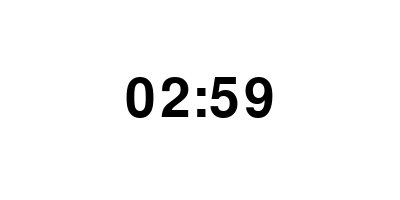 A GIF of a basic black and white timer counting down.